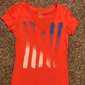 American Eagle Soft Cotton Vneck T-shirt Size S